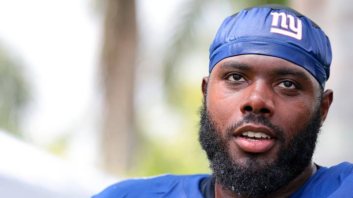 Aug 20, 2026; Miami Gardens, FL, USA; New York Giants offensive tackle Andrew Thomas (78) looks on after joint practice with the Miami Dolphins at Baptist Health Training Complex. Mandatory Credit: Sam Navarro-Imagn Images Aug 20, 2026; Miami Gardens, FL, USA; New York Giants offensive tackle Andrew Thomas (78) looks on after joint practice with the Miami Dolphins at Baptist Health Training Complex. Mandatory Credit: Sam Navarro-Imagn Images