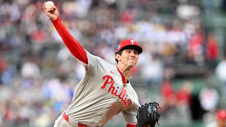 May 13, 2026; Boston, Massachusetts, USA; Philadelphia Phillies pitcher Andrew Painter (24) pitches against the Boston Red Sox during the first inning at Fenway Park. May 13, 2026; Boston, Massachusetts, USA; Philadelphia Phillies pitcher Andrew Painter (24) pitches against the Boston Red Sox during the first inning at Fenway Park.