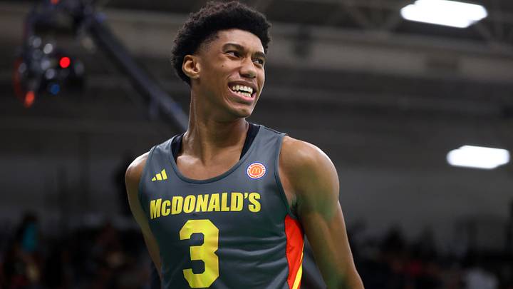 Mar 30, 2026; Goodyear, AZ, USA; Bruce Branch III (3) during the McDonalds All American Jam Fest at Millennium High School. Mandatory Credit: Mark J. Rebilas-Imagn Images Mar 30, 2026; Goodyear, AZ, USA; Bruce Branch III (3) during the McDonalds All American Jam Fest at Millennium High School. Mandatory Credit: Mark J. Rebilas-Imagn Images