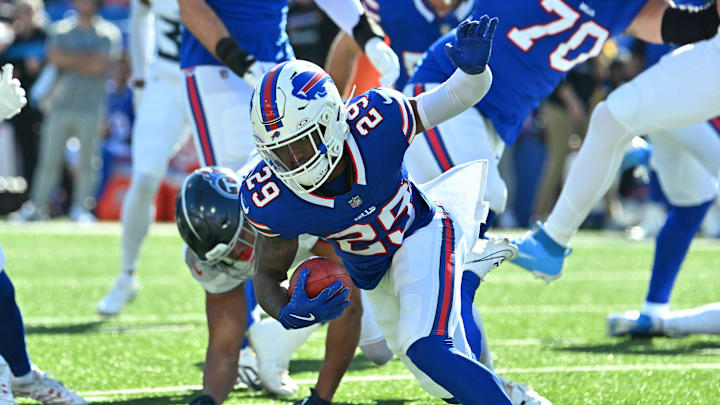 Oct 20, 2024; Orchard Park, New York, USA; Buffalo Bills cornerback Brandon Codrington (29)