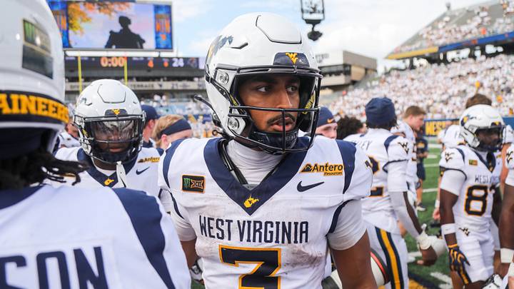 Sep 5, 2026; Morgantown, West Virginia, USA; West Virginia Mountaineers quarterback Michael Hawkins Jr. (3) after the game against the Coastal Carolina Chanticleers at Milan Puskar Stadium. Mandatory Credit: Ben Queen-Imagn Images Sep 5, 2026; Morgantown, West Virginia, USA; West Virginia Mountaineers quarterback Michael Hawkins Jr. (3) after the game against the Coastal Carolina Chanticleers at Milan Puskar Stadium. Mandatory Credit: Ben Queen-Imagn Images