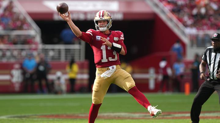 Oct 4, 2026; Santa Clara, California, USA; San Francisco 49ers quarterback Brock Purdy (13) throws a pass against the Denver Broncos during the fourth quarter at Levi's Stadium. Mandatory Credit: Darren Yamashita-Imagn Images Oct 4, 2026; Santa Clara, California, USA; San Francisco 49ers quarterback Brock Purdy (13) throws a pass against the Denver Broncos during the fourth quarter at Levi's Stadium. Mandatory Credit: Darren Yamashita-Imagn Images