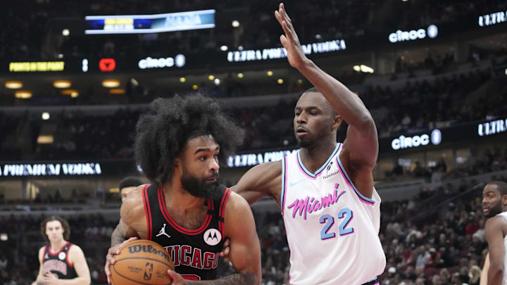 Miami Heat forward Andrew Wiggins' ability to shake off the rust after missing time due to injury in order to help defends Chicago Bulls guard Coby White and other top players will go a long way in determining his new team's postseason fate.