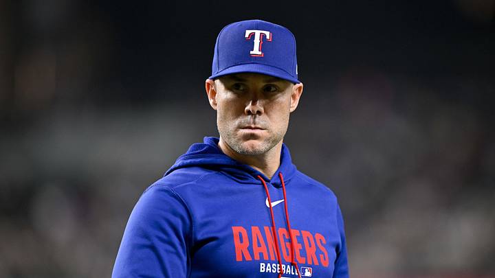 Texas Rangers manager Skip Schumaker. Texas Rangers manager Skip Schumaker.