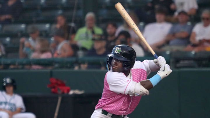 Daytona Tortugas Hector Rodriguez waits on the pitch, Tuesday June 20, 2023 at Jackie Robinson Ballpark.