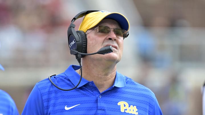Oct 11, 2025; Tallahassee, Florida, USA; Pittsburgh Panthers head coach Pat Narduzzi during the second half against the Florida State Seminoles at Doak S. Campbell Stadium. Mandatory Credit: Melina Myers-Imagn Images Oct 11, 2025; Tallahassee, Florida, USA; Pittsburgh Panthers head coach Pat Narduzzi during the second half against the Florida State Seminoles at Doak S. Campbell Stadium. Mandatory Credit: Melina Myers-Imagn Images