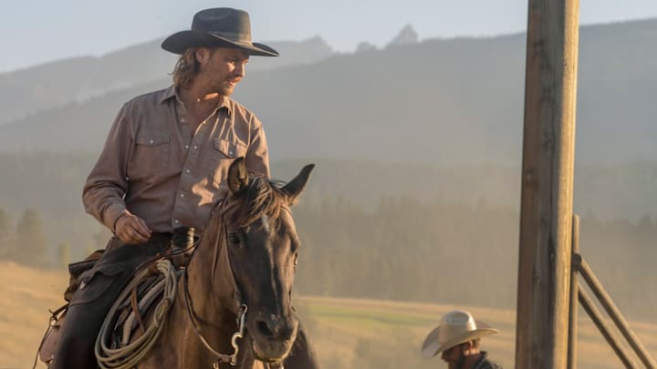 Y: MARSHALS (working title) (Premieres Sundays, Mid-Season, 9:00-10:00 PM), stars Luke Grimes as Kayce Dutton. With the Yellowstone Ranch behind him, Dutton joins an elite unit of U.S. Marshals, combining his skills as a cowboy and Navy SEAL to bring range justice to Montana, where he and his teammates must balance family, duty, and the high psychological cost that comes with serving as the last line of defense in the region's war on violence. Pictured: Luke Grimes as Kayce Dutton. Photo:
