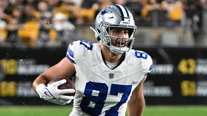 Oct 6, 2024; Dallas Cowboys tight end Jake Ferguson (87 at Acrisure Stadium.