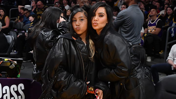 Celebrities At The Los Angeles Lakers Game