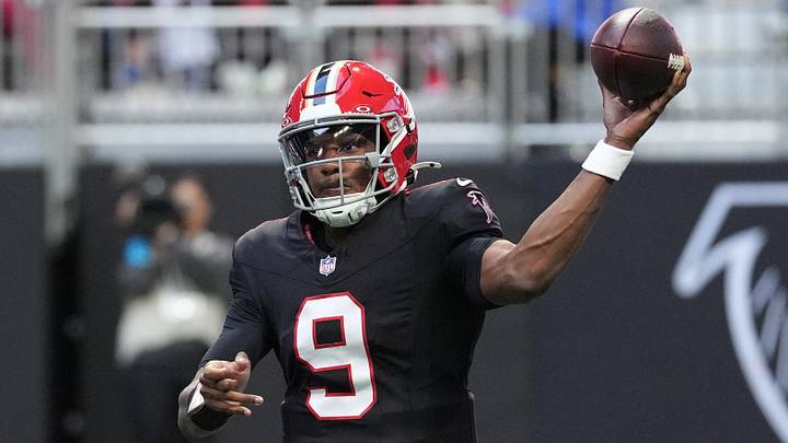 Atlanta Falcons quarterback Michael Penix Jr. makes a throw against the San Francisco 49ers: Dale Zanine- Atlanta Falcons quarterback Michael Penix Jr. makes a throw against the San Francisco 49ers: Dale Zanine-
