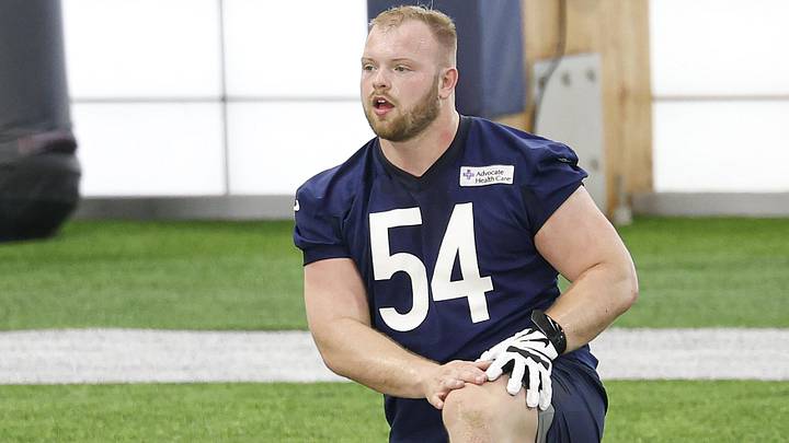 Chicago Bears offensive lineman Logan Jones. Chicago Bears offensive lineman Logan Jones.