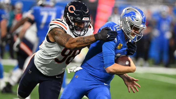 Montez Sweat made life miserable for Jared Goff with two sacks and poses a threat to all QBs but did the Bears help him enough? Montez Sweat made life miserable for Jared Goff with two sacks and poses a threat to all QBs but did the Bears help him enough?