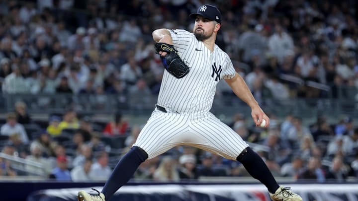 Yankees starting pitcher Carlos Rodón returned on Sunday, but with varying results. Yankees starting pitcher Carlos Rodón returned on Sunday, but with varying results.