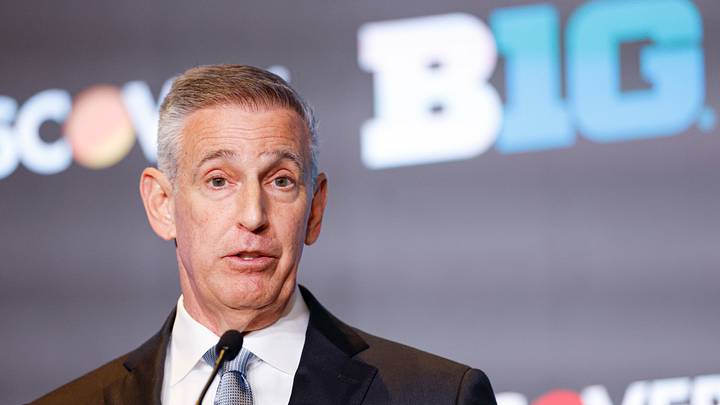 Jul 28, 2026; Chicago, IL, USA; Big Ten Conference Commissioner Tony Petitti speaks during Media Days at Hilton Chicago. Mandatory Credit: Kamil Krzaczynski-Imagn Images Jul 28, 2026; Chicago, IL, USA; Big Ten Conference Commissioner Tony Petitti speaks during Media Days at Hilton Chicago. Mandatory Credit: Kamil Krzaczynski-Imagn Images