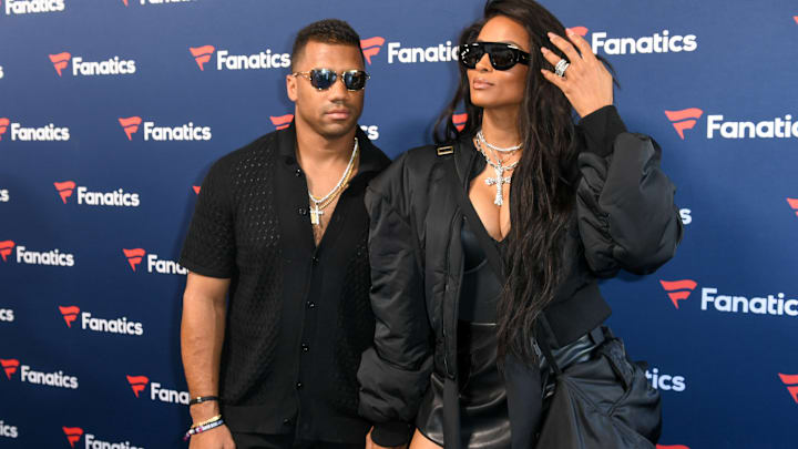 Russell Wilson and Ciara at a Super Bowl LIX party.