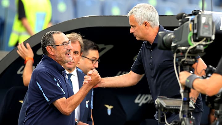 Maurizio Sarri e José Mourinho Maurizio Sarri e José Mourinho