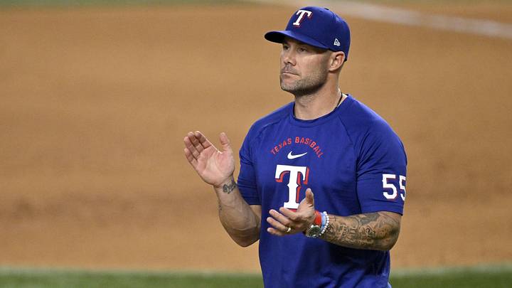 Texas Rangers manager Skip Schumaker. Texas Rangers manager Skip Schumaker.