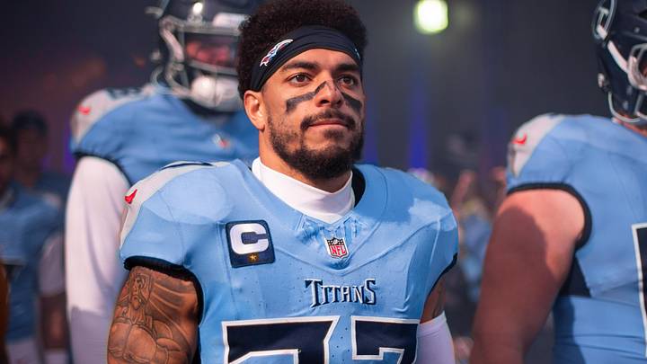 Nov 30, 2025; Nashville, Tennessee, USA;  Tennessee Titans safety Amani Hooker (37) takes the field against the Jacksonville Jaguars during the first half at Nissan Stadium. Mandatory Credit: Steve Roberts-Imagn Images