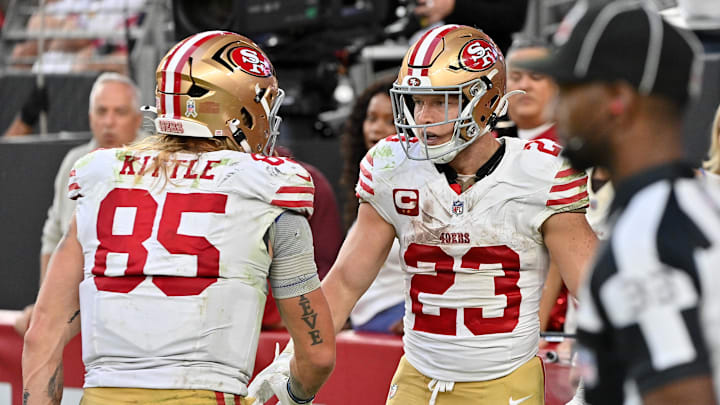 San Francisco 49ers running back Christian McCaffrey is a great prop target in Week 12.