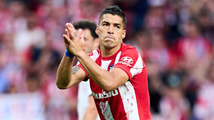 Luis Suarez avec le maillot de l'Atletico Madrid