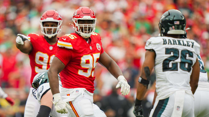 Kansas City Chiefs defensive tackle Chris Jones is in his 10th season with the team. Kansas City Chiefs defensive tackle Chris Jones is in his 10th season with the team.