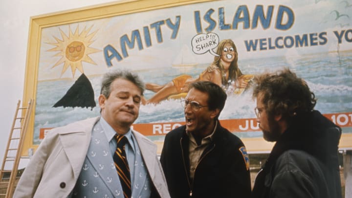 Murray Hamilton, Roy Scheider, and Richard Dreyfuss in 'Jaws.'