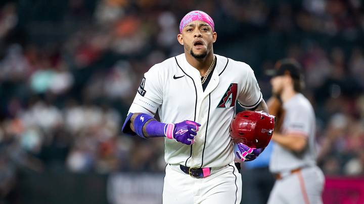 Jun 30, 2026; Phoenix, Arizona, USA; Arizona Diamondbacks second baseman Ketel Marte in the first inning against the San Francisco Giants at Chase Field. Mandatory Credit: Mark J. Rebilas-Imagn Images Jun 30, 2026; Phoenix, Arizona, USA; Arizona Diamondbacks second baseman Ketel Marte in the first inning against the San Francisco Giants at Chase Field. Mandatory Credit: Mark J. Rebilas-Imagn Images