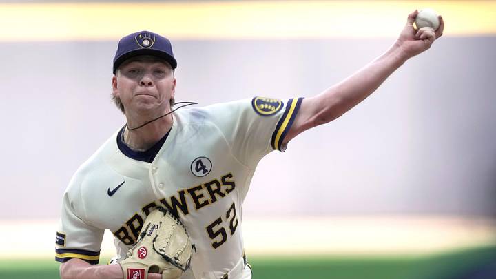 Milwaukee Brewers pitcher Kyle Harrison (52) throws during the first inning of their game against the San Francisco Giants Tuesday, June 2, 2026 at American Family Field in Milwaukee, Wisconsin.