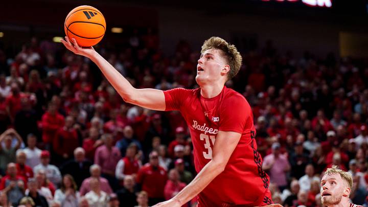 Wisconsin Badgers forward Nolan Winter. 
