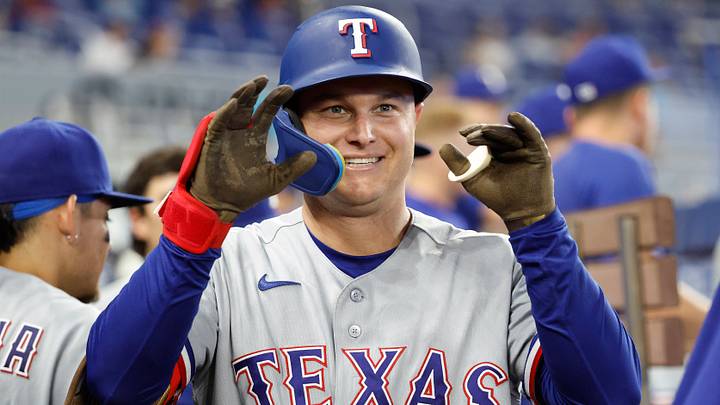 Texas Rangers designated hitter Joc Pederson. Texas Rangers designated hitter Joc Pederson.