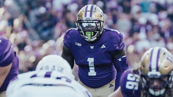 Jonah Coleman is shown with a reflection coming off his face mask. Jonah Coleman is shown with a reflection coming off his face mask.