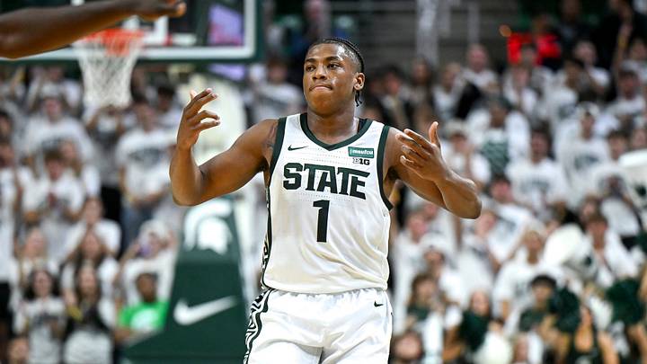 Michigan State’s Jeremy Fears Jr. celebrates his score against Incarnate Word during the first half on Friday, Oct. 2, 2026, at the Breslin Center in East Lansing. Michigan State’s Jeremy Fears Jr. celebrates his score against Incarnate Word during the first half on Friday, Oct. 2, 2026, at the Breslin Center in East Lansing.