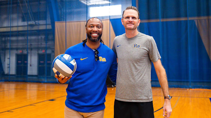 Legendary Pitt WR Larry Fitzgerald and Pitt Volleyball Head Coach Dan Fisher