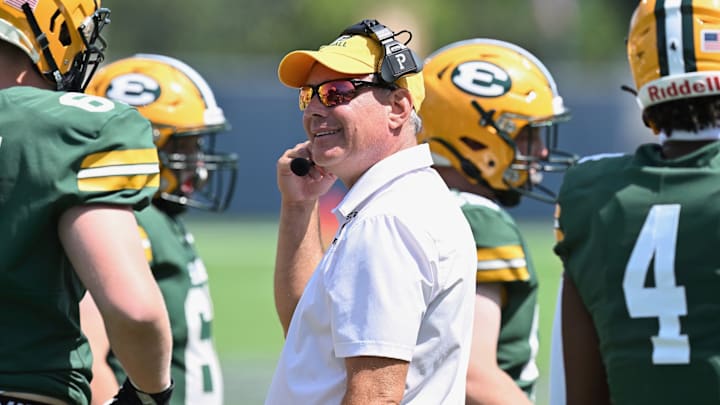 St. Edward head coach Tom Lombardo.