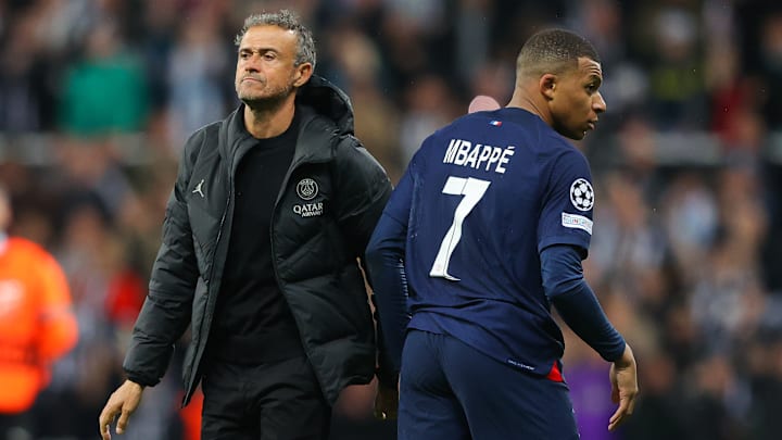 Luis Enrique y Kylian Mbappé comparten espacio en el PSG desde julio de 2023
