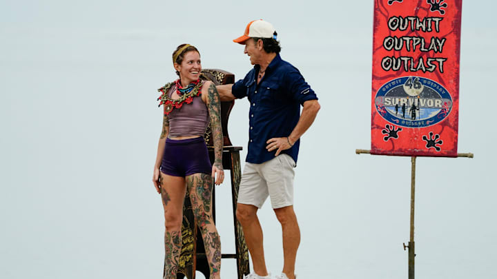 SURVIVOR 46 - Kenzie and Jeff Probst on the CBS Television Network, and streaming on Paramount+ 