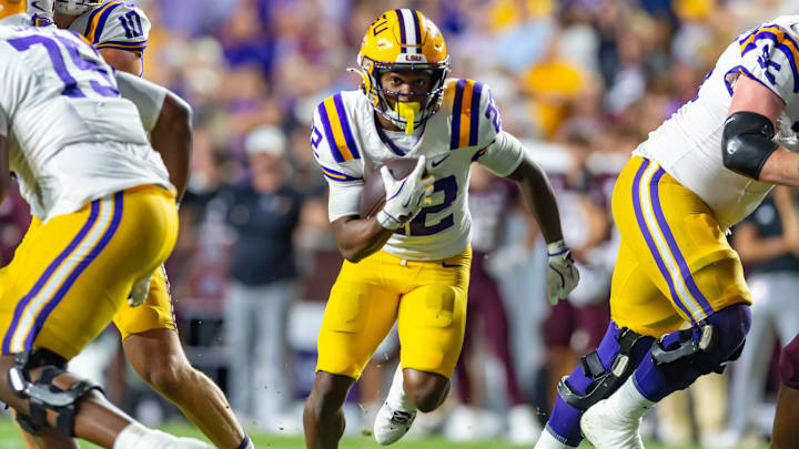 Harlem Berry 22, LSU Tigers take on the Texas A&M Aggies. October 25, 2025; Baton Rouge, Louisiana, USA; at Tiger Stadium. Saturday, Oct. 25, 2025.