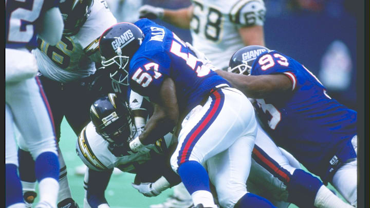 Former South Carolina football star Corey Miller while playing for the New York Giants