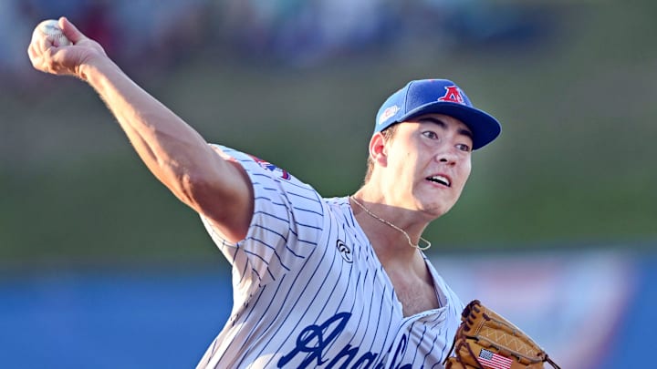CHATHAM  08/01/23    Chatham starter Trey Gibson delivers against Brewster.   He went 5 3/4 innings.  Cape League Baseball