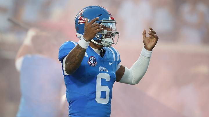 Sep 19, 2026; Oxford, Mississippi, USA; Mississippi Rebels quarterback Trinidad Chambliss (6) runs onto the field prior to the game against the Louisiana State Tigers at Vaught-Hemingway Stadium. Mandatory Credit: Petre Thomas-Imagn Images Sep 19, 2026; Oxford, Mississippi, USA; Mississippi Rebels quarterback Trinidad Chambliss (6) runs onto the field prior to the game against the Louisiana State Tigers at Vaught-Hemingway Stadium. Mandatory Credit: Petre Thomas-Imagn Images