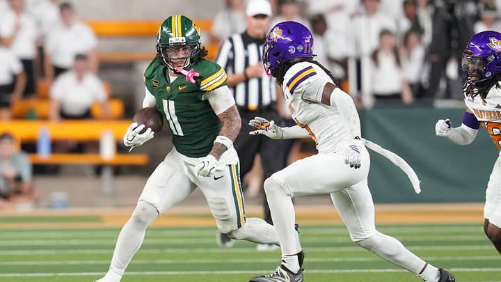 Sep 12, 2026; Waco, Texas, USA; Baylor Bears running back Caden Knighten (11) carries the ball against the Prairie View A&M Panthers during the first half at McLane Stadium. Mandatory Credit: Chris Jones-Imagn Images Sep 12, 2026; Waco, Texas, USA; Baylor Bears running back Caden Knighten (11) carries the ball against the Prairie View A&M Panthers during the first half at McLane Stadium. Mandatory Credit: Chris Jones-Imagn Images