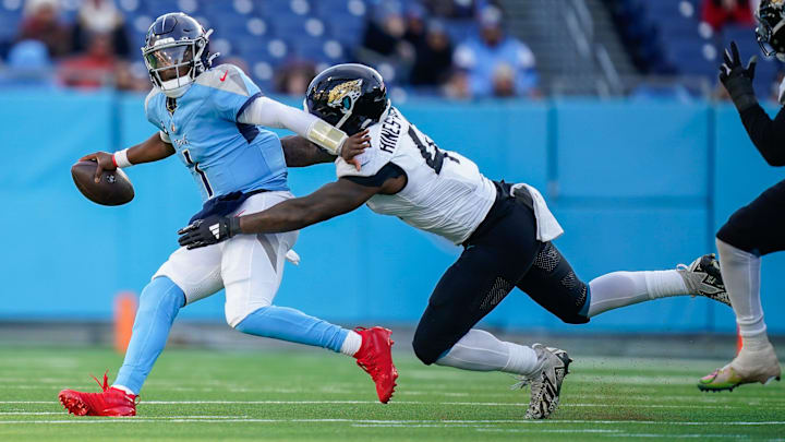 The Jaguars are big home favorites against the Titans in Week 18 of the NFL season.