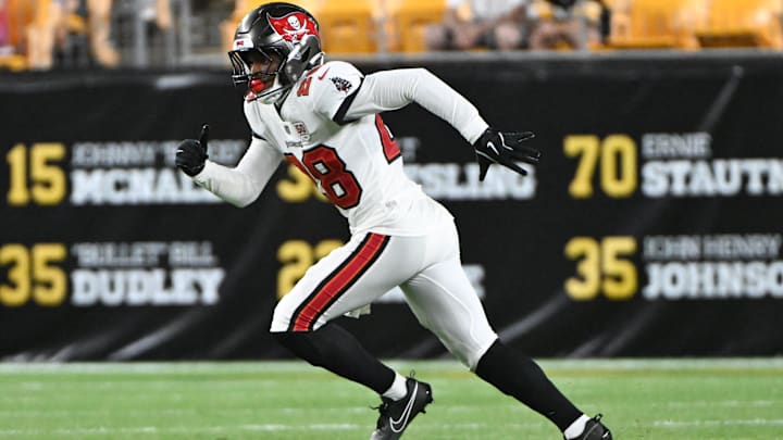 Tampa Bay Buccaneers rookie Shilo Sanders has a clear path to the roster, but he’s struggling right when the team needs him most. (Mandatory Credit: Barry Reeger-Imagn Images)