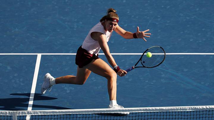 Tennis - U.S. Open - Flushing Meadows, New York, United States - September 4, 2026 Czech Republic's Karolina Muchova in action during her third round match against Emma Navarro of the U.S. IMAGN IMAGES via Reuters/Geoff Burke