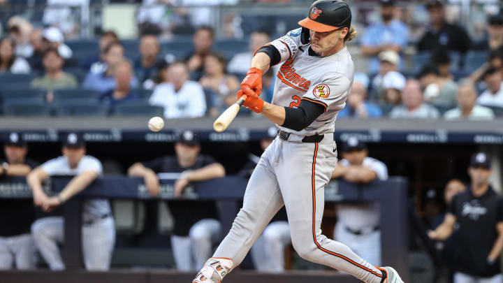 Jun 19, 2024; Bronx, New York, USA;  Baltimore Orioles shortstop Gunnar Henderson (2) Mandatory Credit: Wendell Cruz-USA TODAY Sports