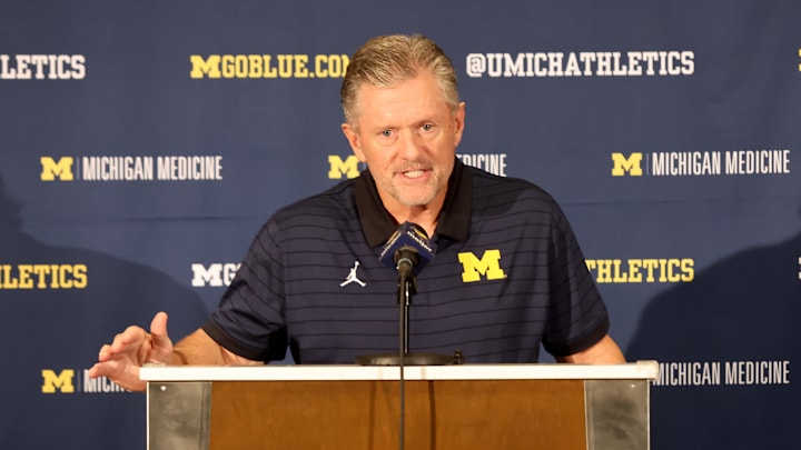 Michigan Football Hosts Press Conference Introducing New Head Coach Kyle Whittingham Michigan Football Hosts Press Conference Introducing New Head Coach Kyle Whittingham