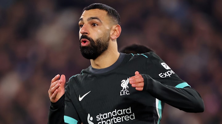 Salah marcou um dos gols do Liverpool neste domingo Salah marcou um dos gols do Liverpool neste domingo