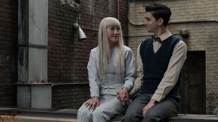 DEAD BOY DETECTIVES. (L to R) Yuyu Kitamura as Niko Sasaki and George Rexstrew as Edwin Payne in episode 8 of DEAD BOY DETECTIVES. Cr. Ed Araquel/Netflix © 2023