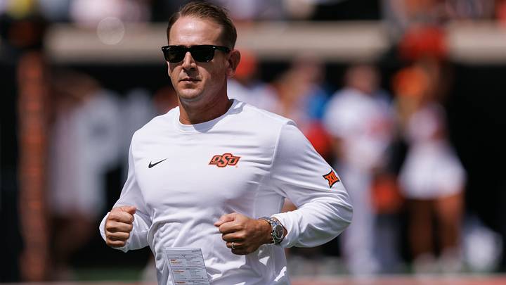 Oklahoma State head coach Eric Morris. Oklahoma State head coach Eric Morris.