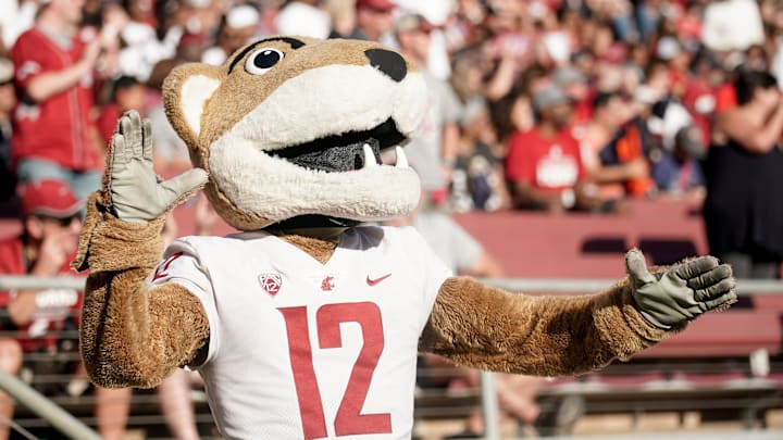 Washington State Cougars mascot Butch T Cougar. 